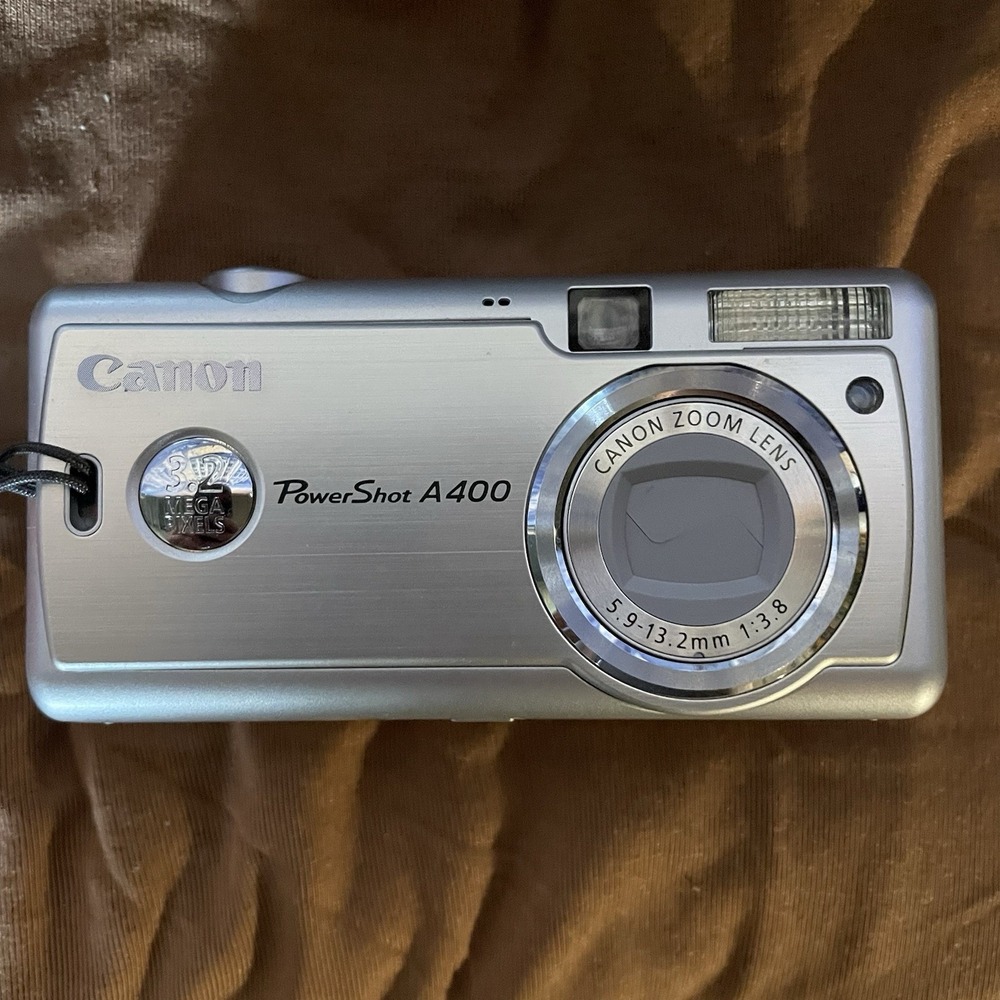 Canon Powershot A400 Compact Digital Camera M4560 AA Battery Operation Works!!